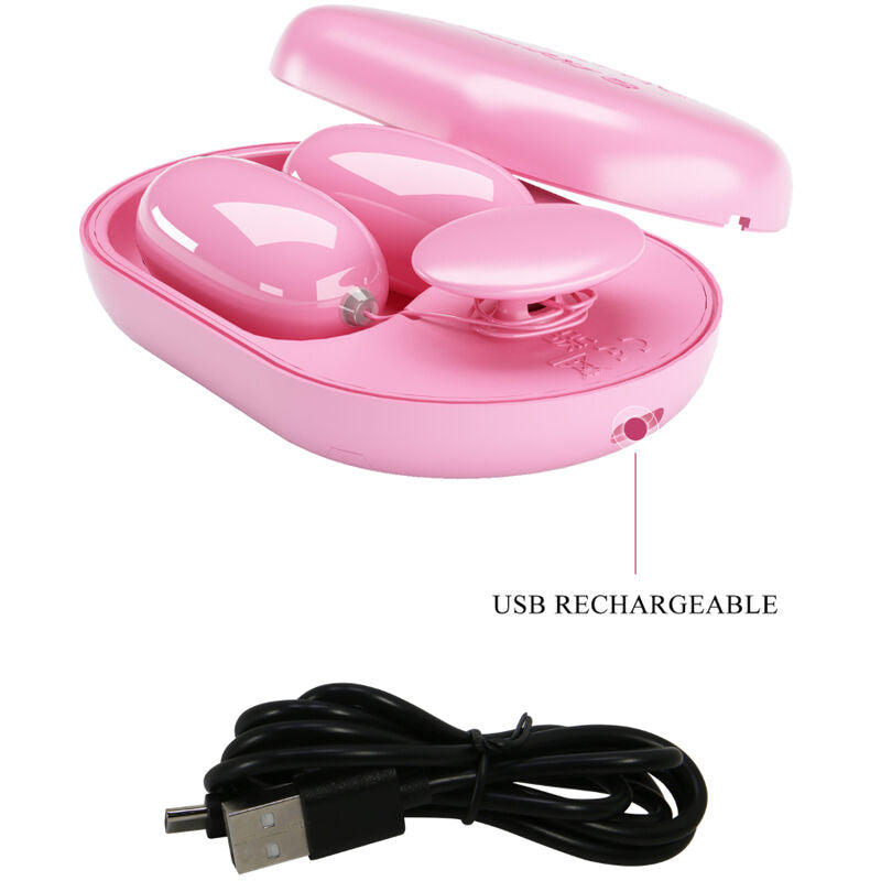 Œuf Vibrant Fun Box Télécommande Filaire 12 Modes Rose - Pretty Love