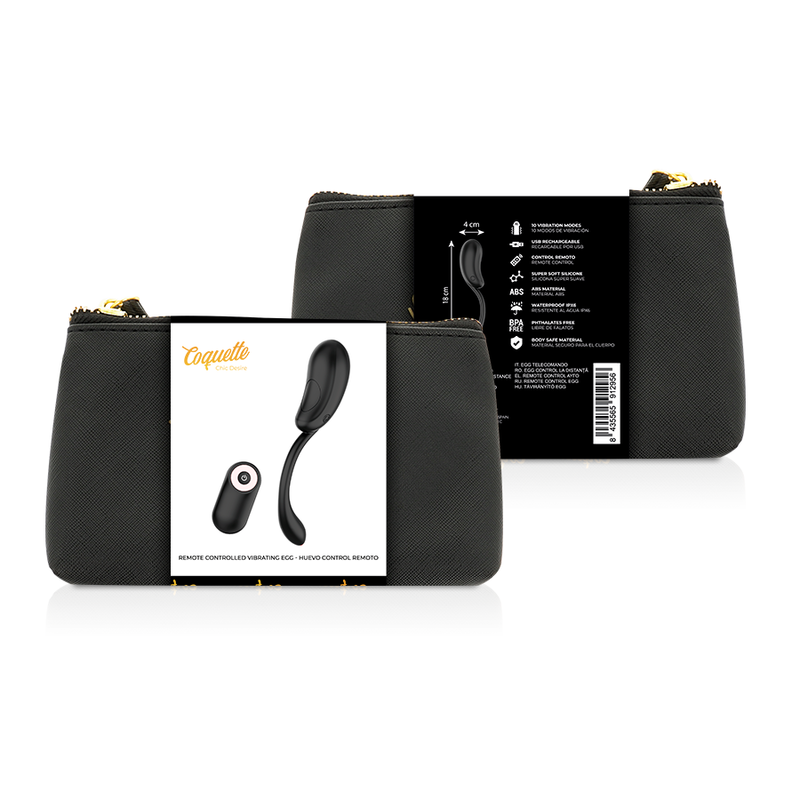 Œuf Vibrant Télécommandé Chic Desire 10 Modes Rechargeable IPX6 - Coquette