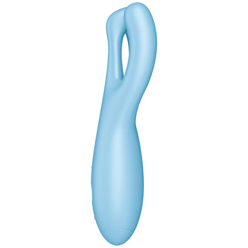 Vibromasseur Connecté Threesome 4 App Silicone Rechargeable - Satisfyer