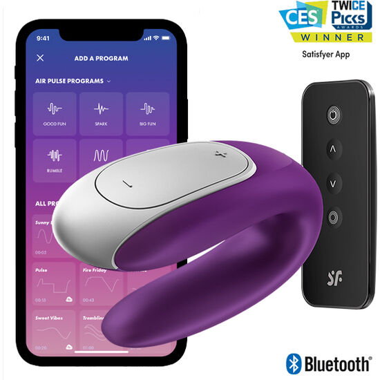 Vibromasseur Couple Double Fun Connecté 2 Moteurs IPX7 - Satisfyer