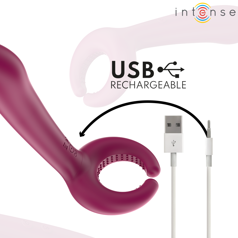 Vibromasseur Couple Inclusif Rowan 10 Modes Flexible Rechargeable - Intense