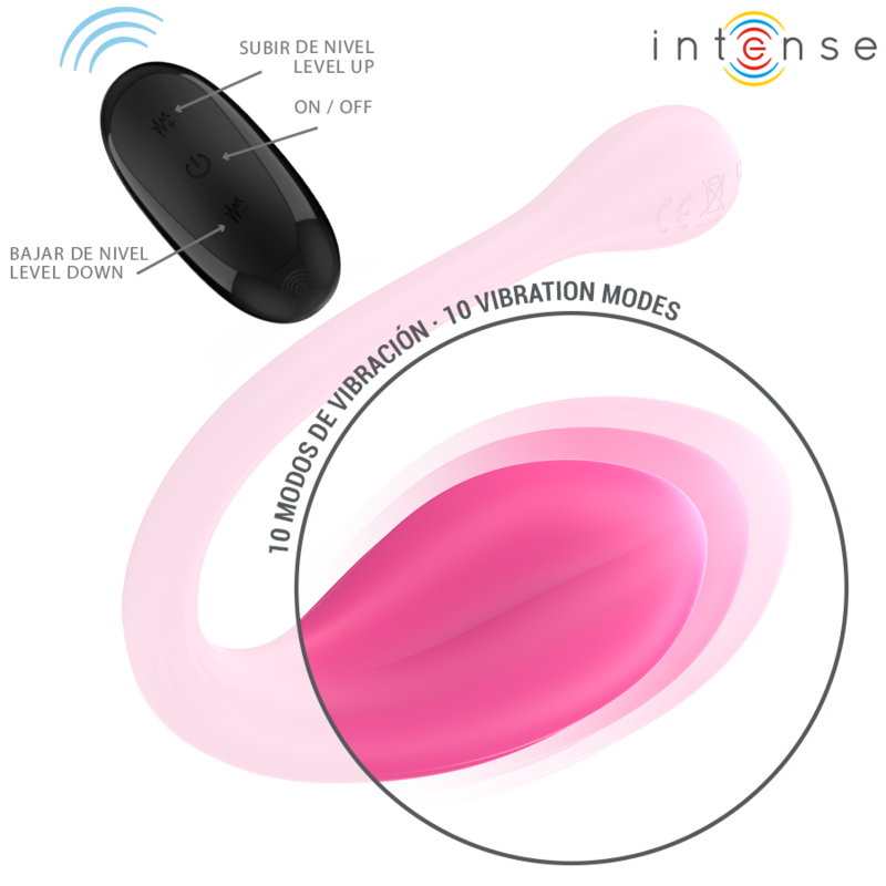 Vibromasseur Couple Janice Forme U Double Stimulation 10 Modes Télécommande - Intense