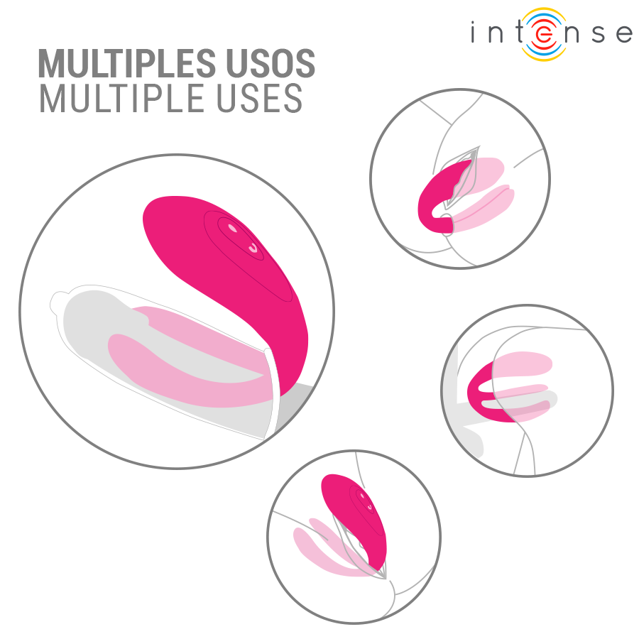 Vibromasseur Couple Julia Double Moteur 10 Modes Télécommande - Intense