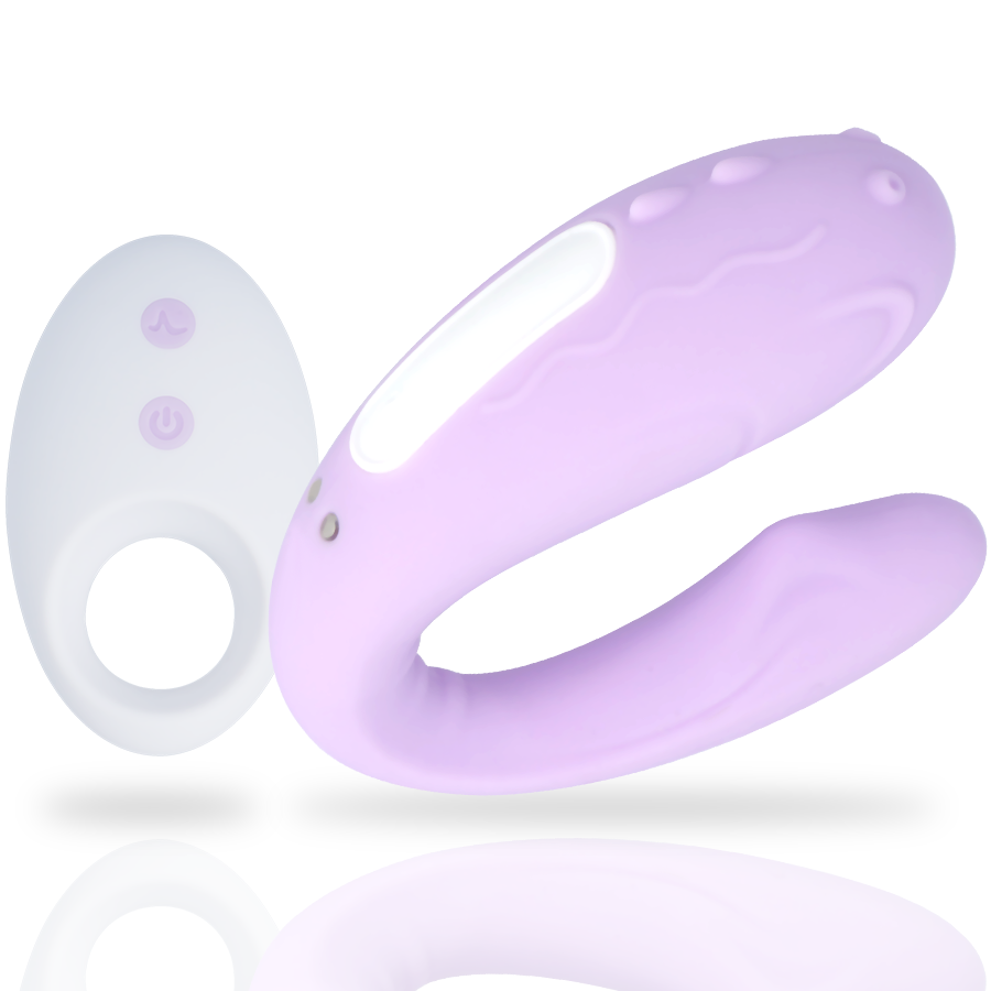 Vibromasseur Couple Rin Télécommande Forme en U Rechargeable - Mia