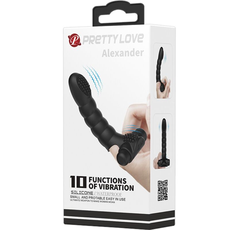Vibromasseur Doigt Alexander 10 Vibrations Silicone - Pretty Love