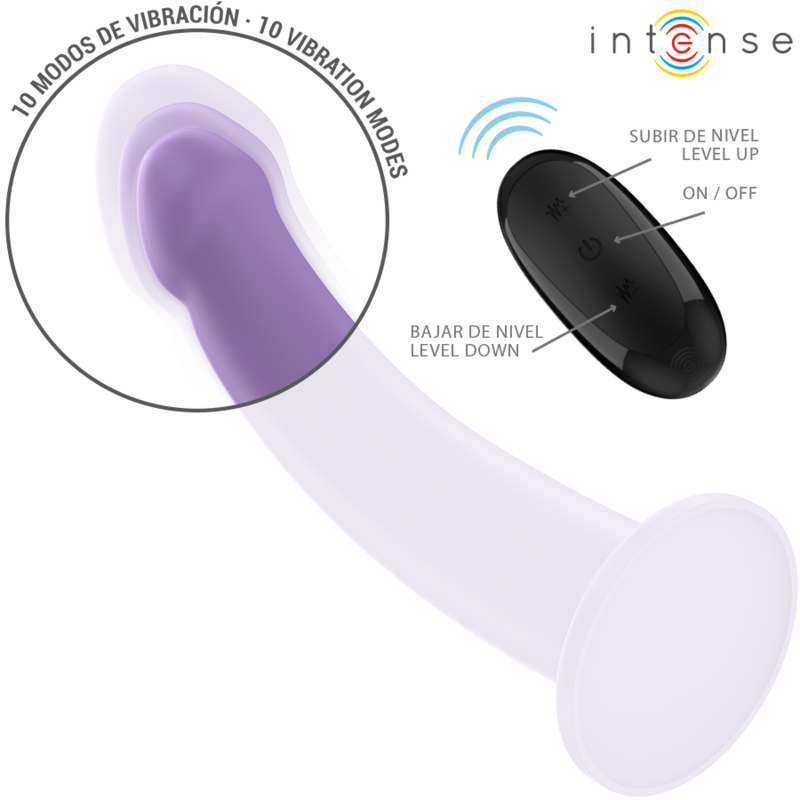 Vibromasseur Eddie 17,5 cm 10 Vibrations Télécommande Rechargeable - Intense