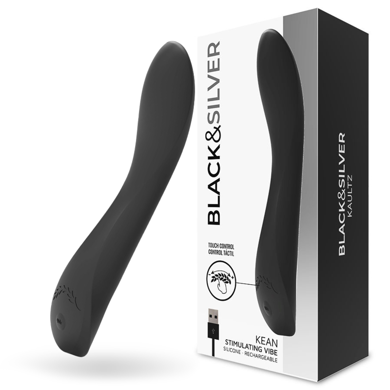 Vibromasseur Kean Commande Tactile Touch Control 10 Modes IPX6 - Black&Silver
