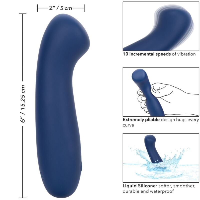 Vibromasseur Point G Cashmere Satin Flexible 10 Vitesses IPX7 - Calexotics