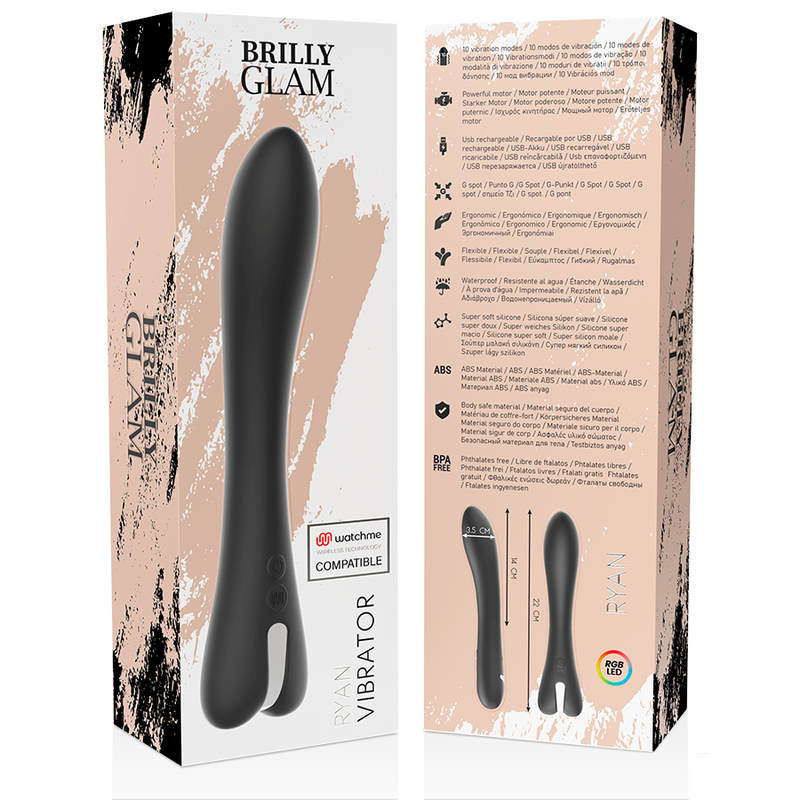 Vibromasseur Point G et P Ryan Watchme Connecté 10 Modes Étanche - Brilly Glam