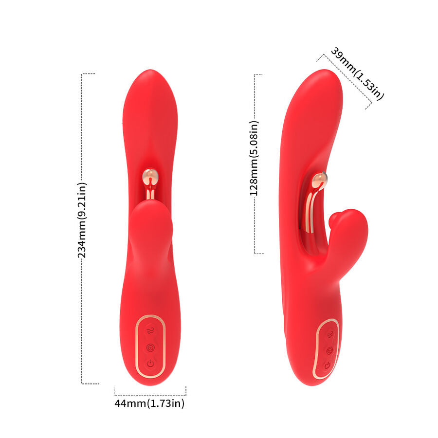 Vibromasseur Point G Langue Oscillante 9 Modes Rechargeable Rouge - Armony