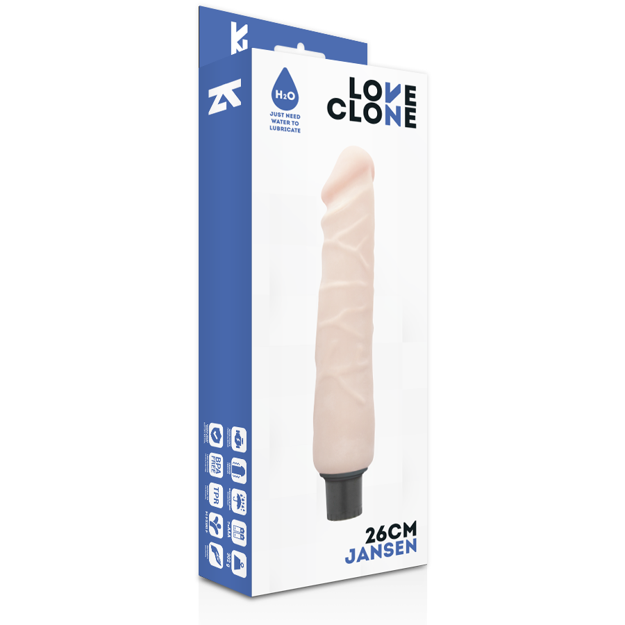 Vibromasseur Réaliste Autolubrifiant Jansen 26 cm Submersible - Loveclone