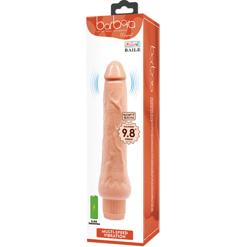 Vibromasseur Réaliste Barbara 25 cm Veiné Point G Multi-Vitesses - Baile