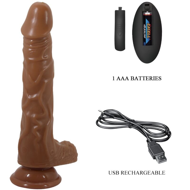 Vibromasseur Réaliste Bodach Rotatif Ventouse Télécommande 7 Modes - Baile