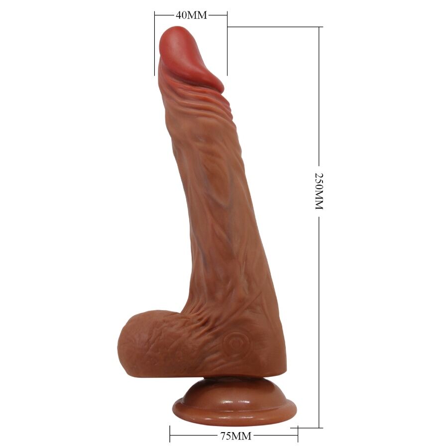 Vibromasseur Réaliste Calisto Va-et-Vient Rotation Ventouse 24 cm - Baile