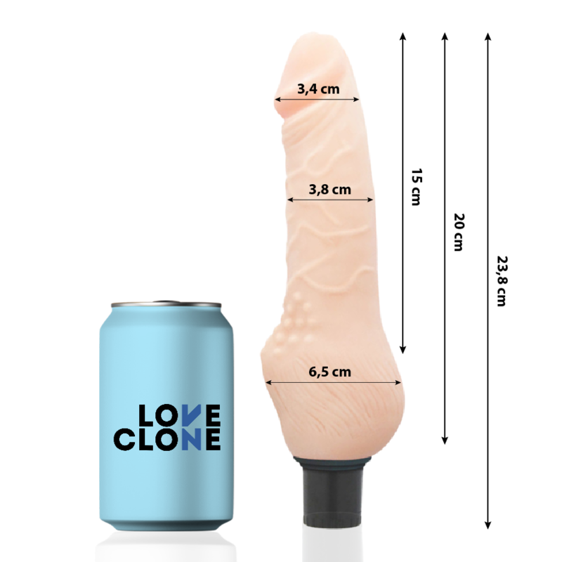 Vibromasseur Réaliste Daven Autolubrifiant 23,8 cm Submersible - Loveclone