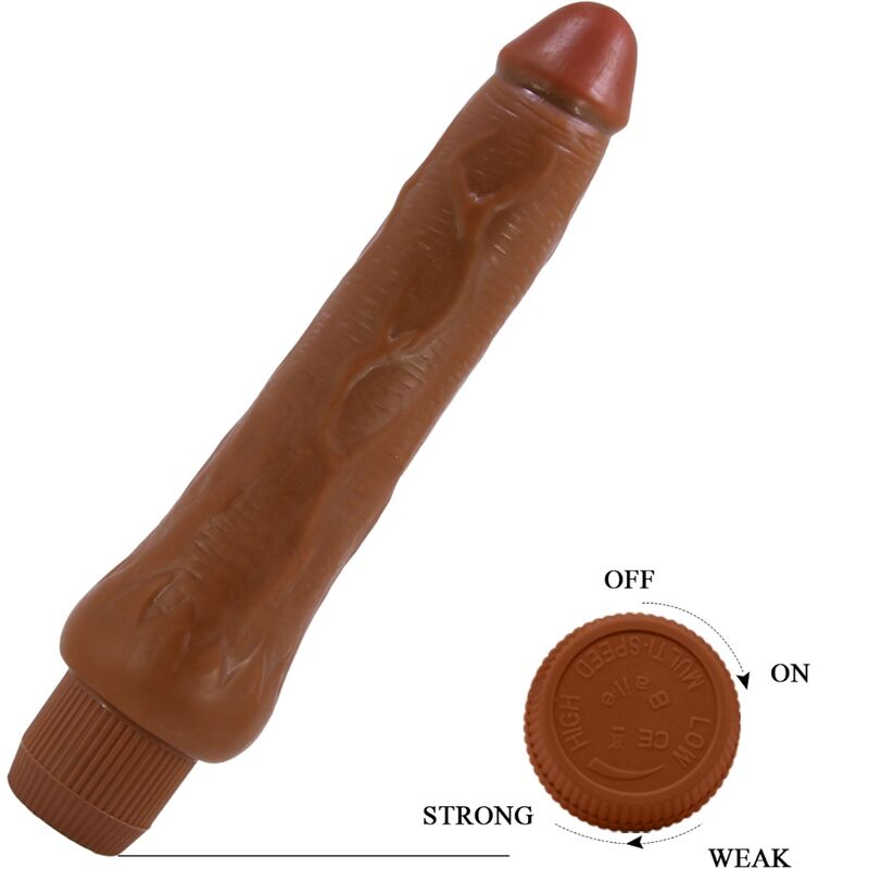 Vibromasseur Réaliste Dryade 25 cm Tige Veinée Ventouse - Baile