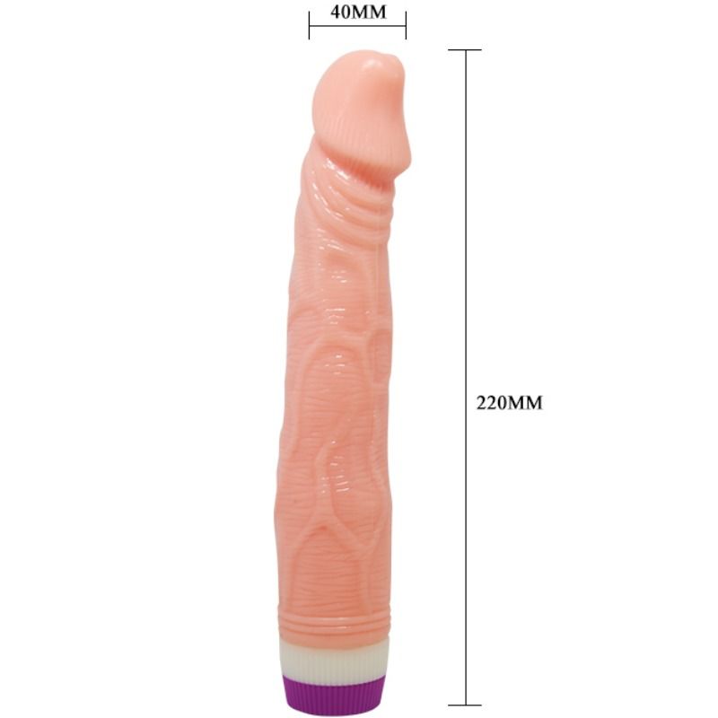 Vibromasseur Réaliste Naturel 22 cm Veines Multivitesse - Baile