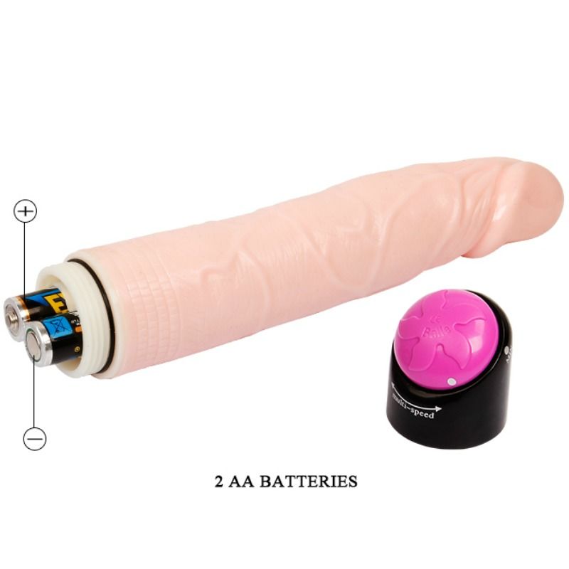 Vibromasseur Réaliste Rotatif Multivitesses 24 cm PVC - Baile
