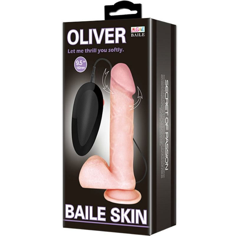 Vibromasseur Réaliste Rotatif Oliver Multivitesses Ventouse - Baile