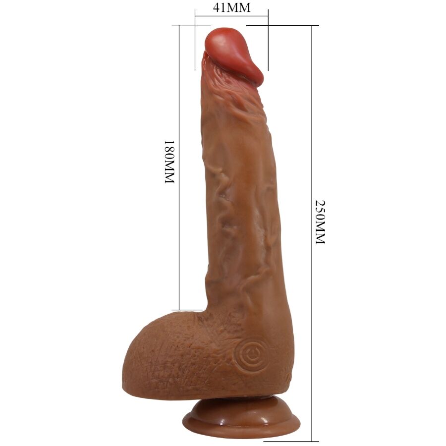 Vibromasseur Réaliste Wilks Rotation Poussée 25 cm Rechargeable - Baile