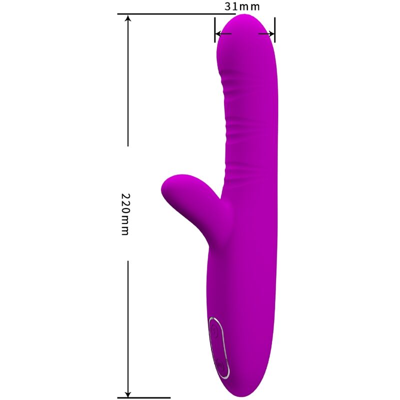 Vibromasseur Rabbit Angélique Va-et-Vient Point G 12 Vibrations USB - Pretty Love