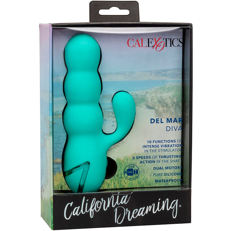 Vibromasseur Rabbit Del Mar Diva Poussée 10 Modes Rechargeable - CalExotics