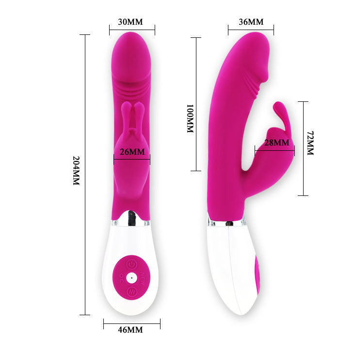 Vibromasseur Rabbit Double Stimulation 30 Modes Silicone Lilas - Pretty Love