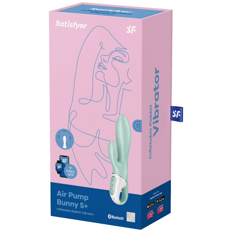 Vibromasseur Rabbit Gonflable Air Pump Bunny 5+ Connecté 12 Niveaux - Satisfyer