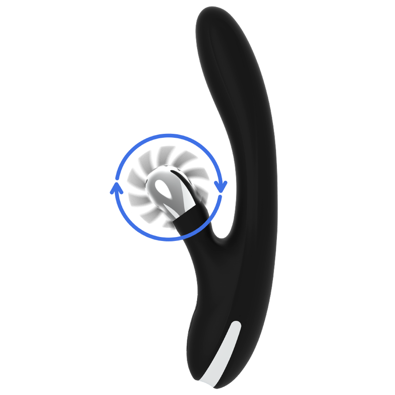 Vibromasseur Rabbit Grimm Wave Function Mouvement Vague Point G - Black&Silver