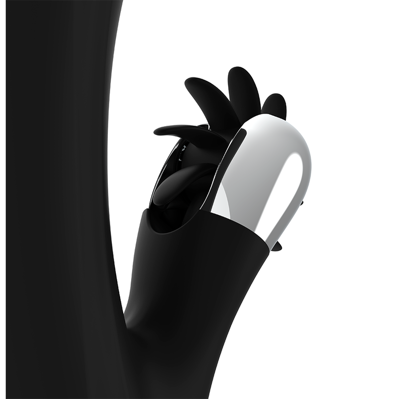 Vibromasseur Rabbit Johnny 7 Modes Silicone Rechargeable USB - Black&Silver