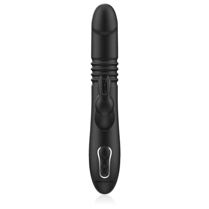 Vibromasseur Rabbit Kenji Perles Rotatives Va-et-Vient WatchMe - Black&Silver