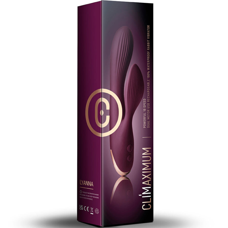 Vibromasseur Rabbit Lyanna Double Moteur 10 Vitesses IPX7 - Climaximum