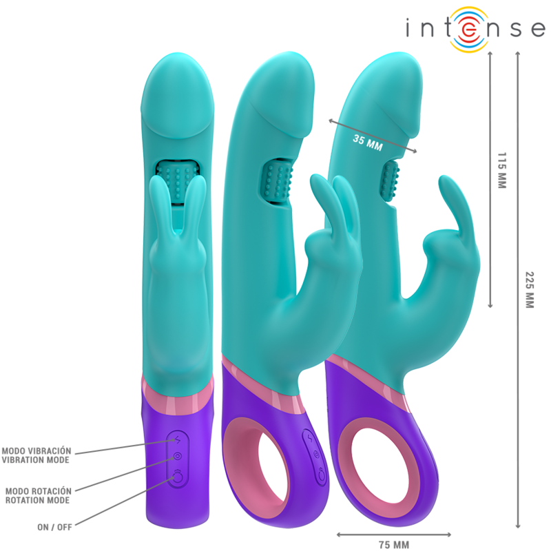 Vibromasseur Rabbit Monica Stimulateur Point G Rotatif 14 Modes - Intense