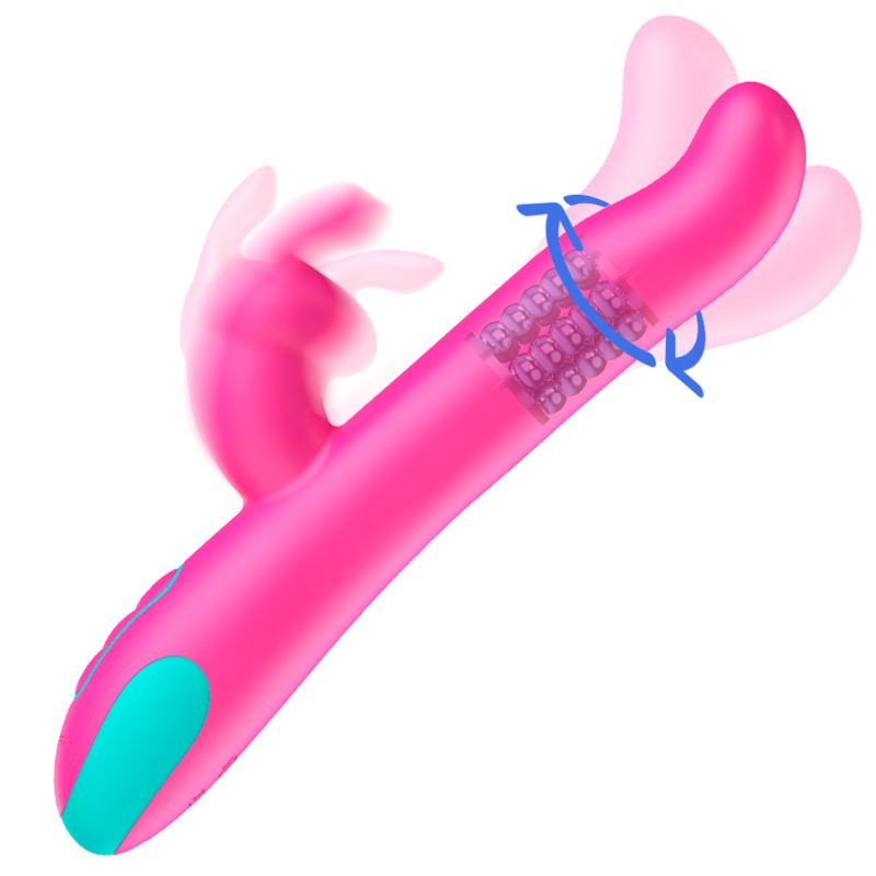 Vibromasseur Rabbit Pluto Rotatif WatchMe 10 Modes IPX7 - Happy Loky