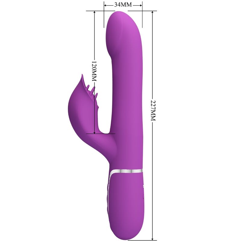 Vibromasseur Rabbit Rotatif Perles Mobiles 7 Vibrations Rechargeable - Pretty Love