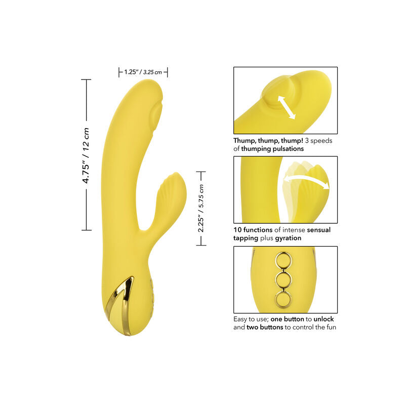 Vibromasseur Rabbit San Diego Seduction Rotation Point G Étanche - CalExotics