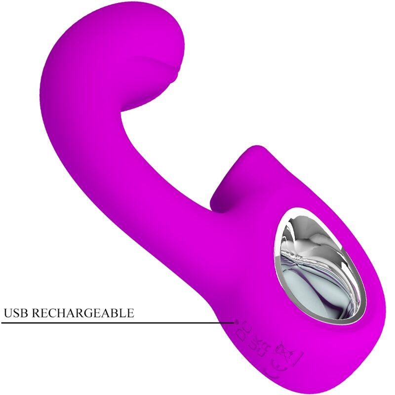 Vibromasseur Rabbit Sibel Point G et Clitoris 10 Modes Rechargeable - Pretty Love