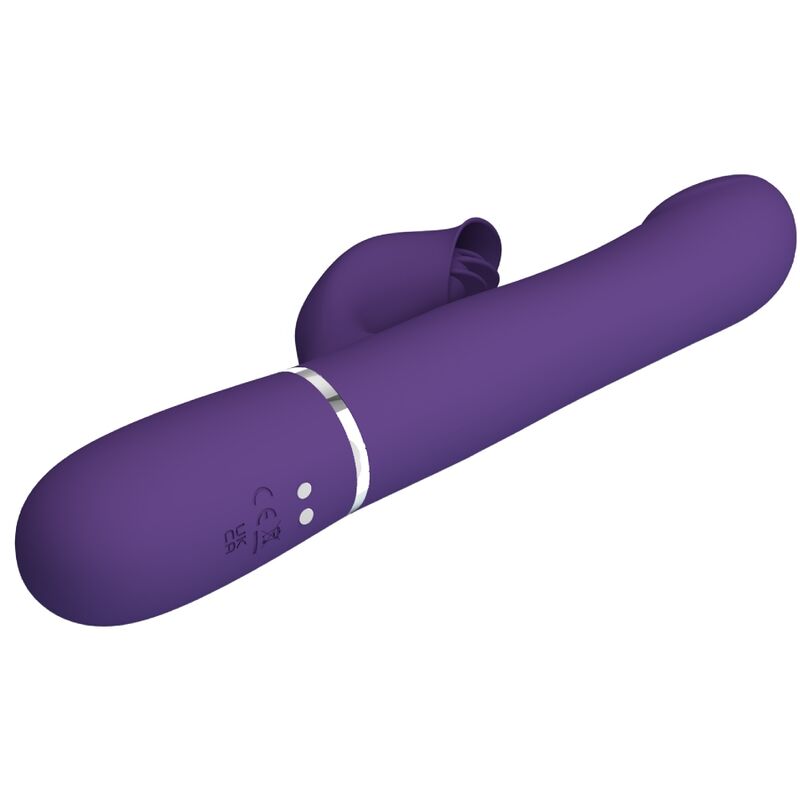 Vibromasseur Rabbit Zalin Perles Rotatives 4-en-1 Double Moteur USB - Pretty Love