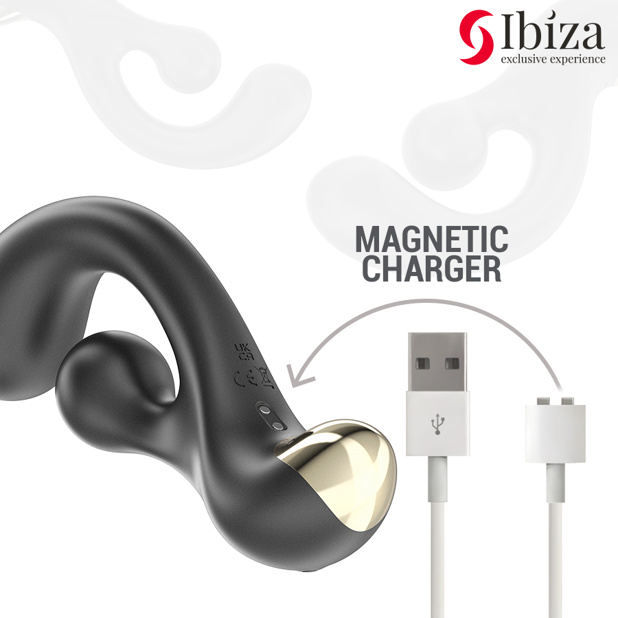 Vibromasseur Rotatif Point G 2 Moteurs 10 Modes USB Magnétique - Ibiza Technology