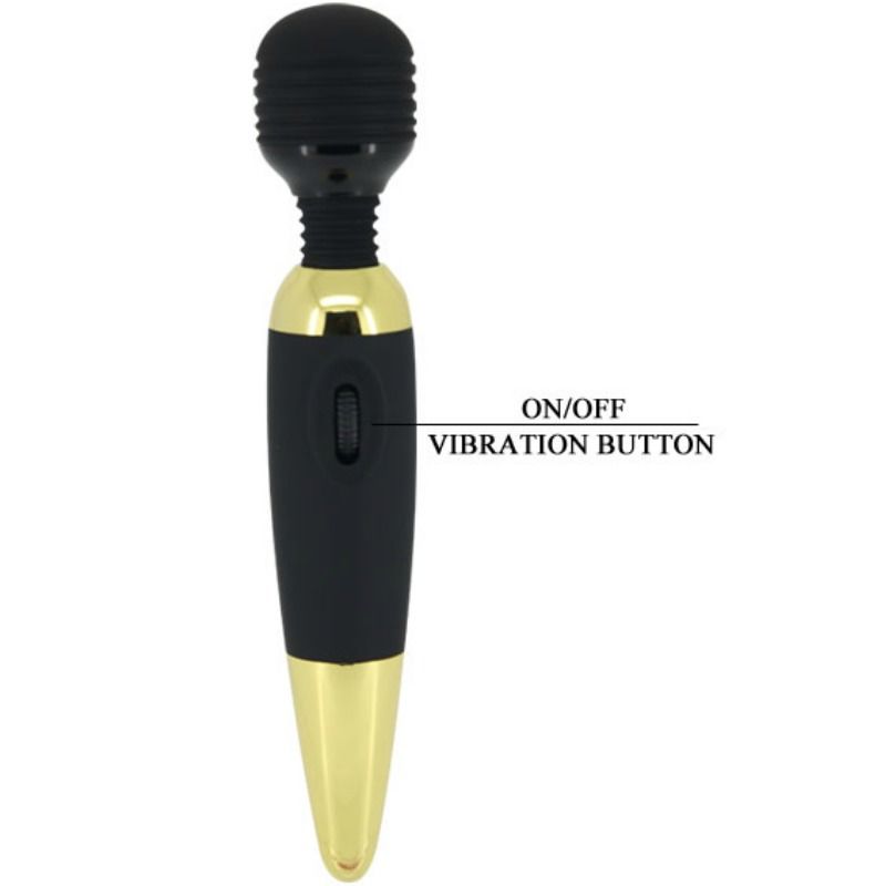 Vibromasseur Wand Baguette Puissant Golden Edition Tête Flexible - Pretty Love