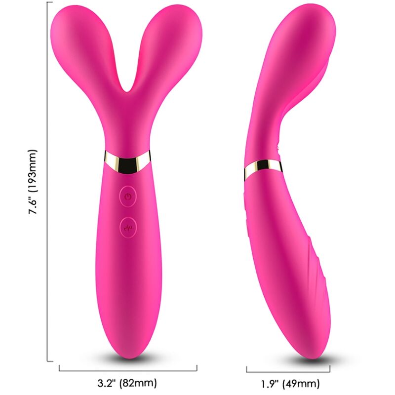 Vibromasseur Wand Double Tête Y-Wand - Triple Extrémité 2x9 Modes - Armony