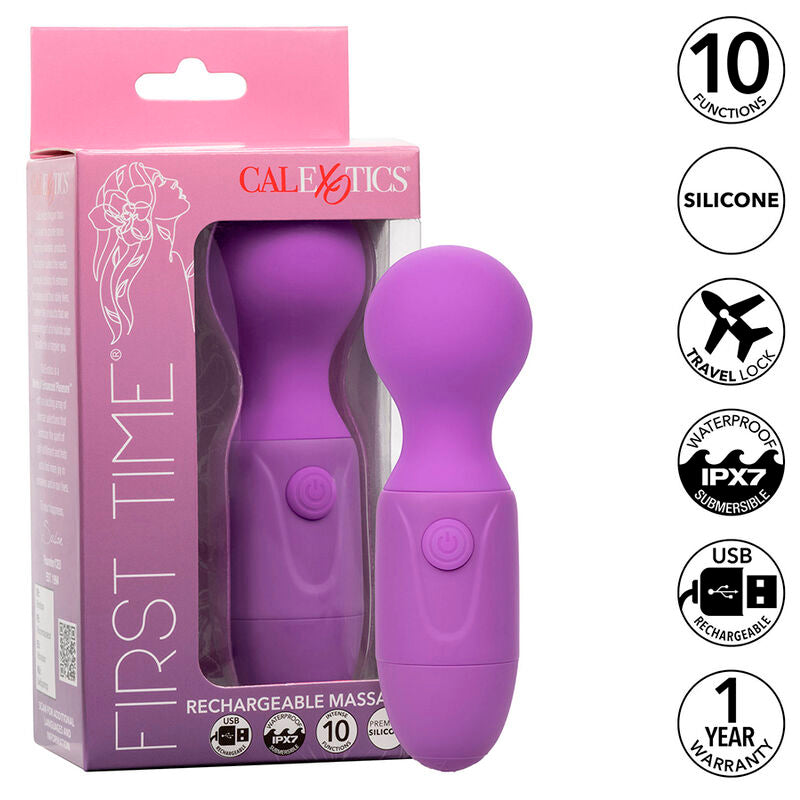 Vibromasseur Wand First Time - Col Flexible 10 Modes - CalExotics